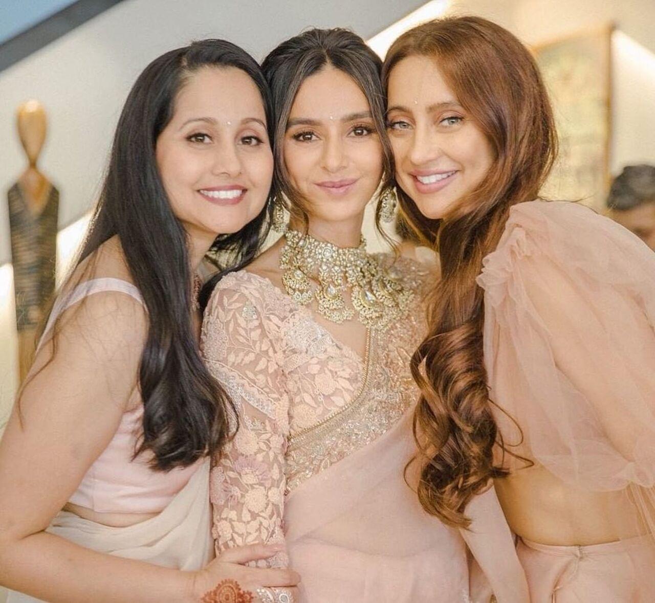 Shibani Dandekar's wedding was all about love, having fun, making ceremonies and family time. The actress posed with her sisters during her pre-wedding festivities